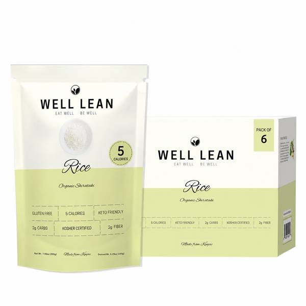 Organic Well Lean Shirataki Konjac Rice - Pack of 6