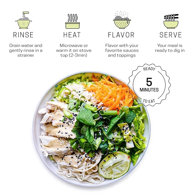 Organic Well Lean Shirataki Konjac Noodles & Rice - Trial Pack of 2