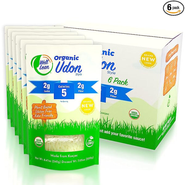 Organic Well Lean Shirataki Konjac Udon - Pack of 6