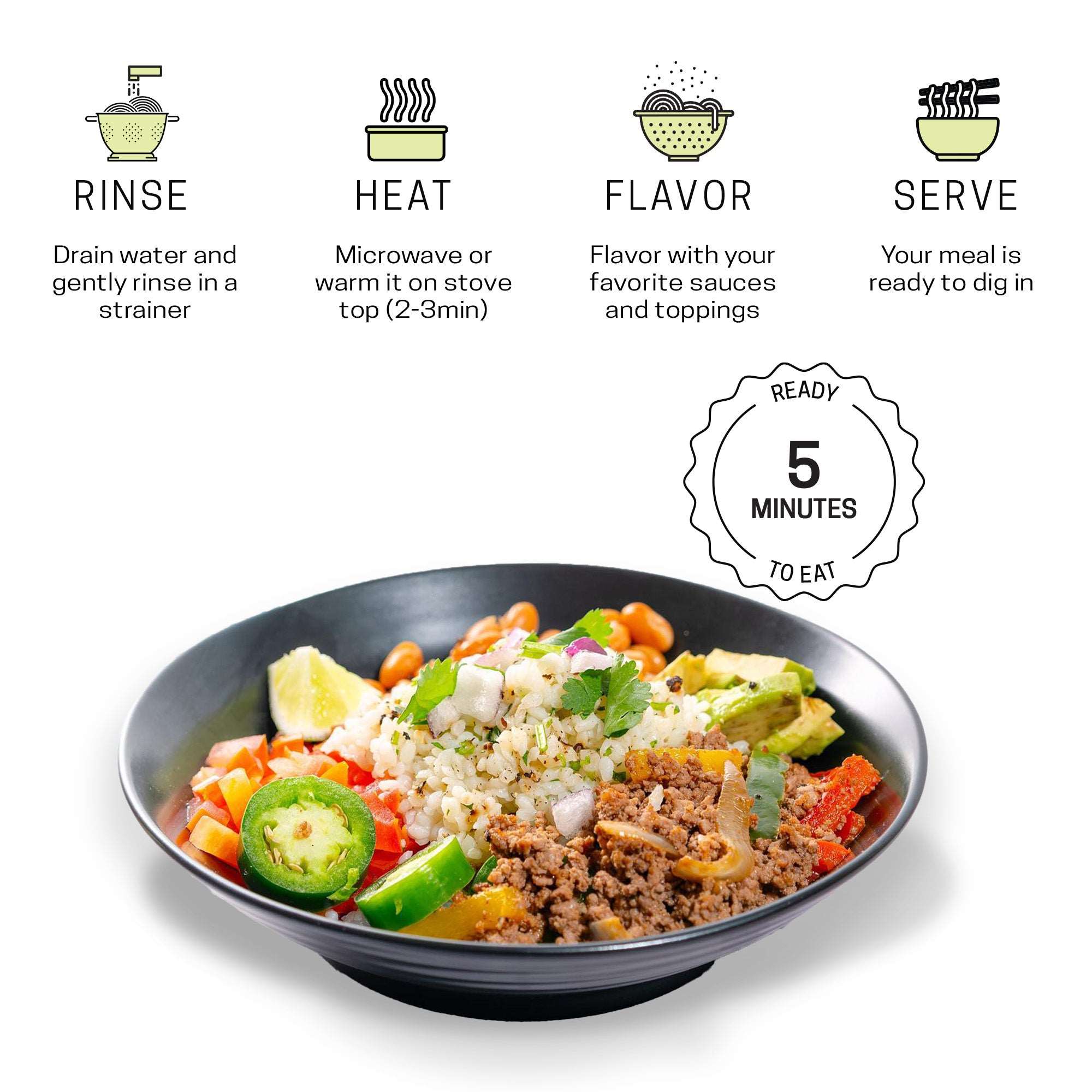 Organic Well Lean Shirataki Konjac Rice - Pack of 12